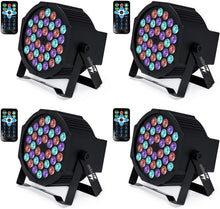 Load image into Gallery viewer, Uplights 36 RGB Led Stage Lights 4 packs